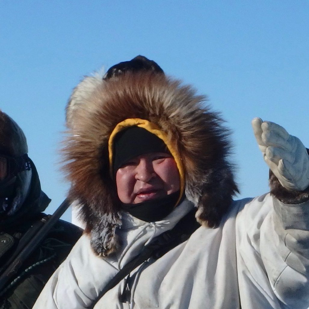 Billy Adams in a parka.